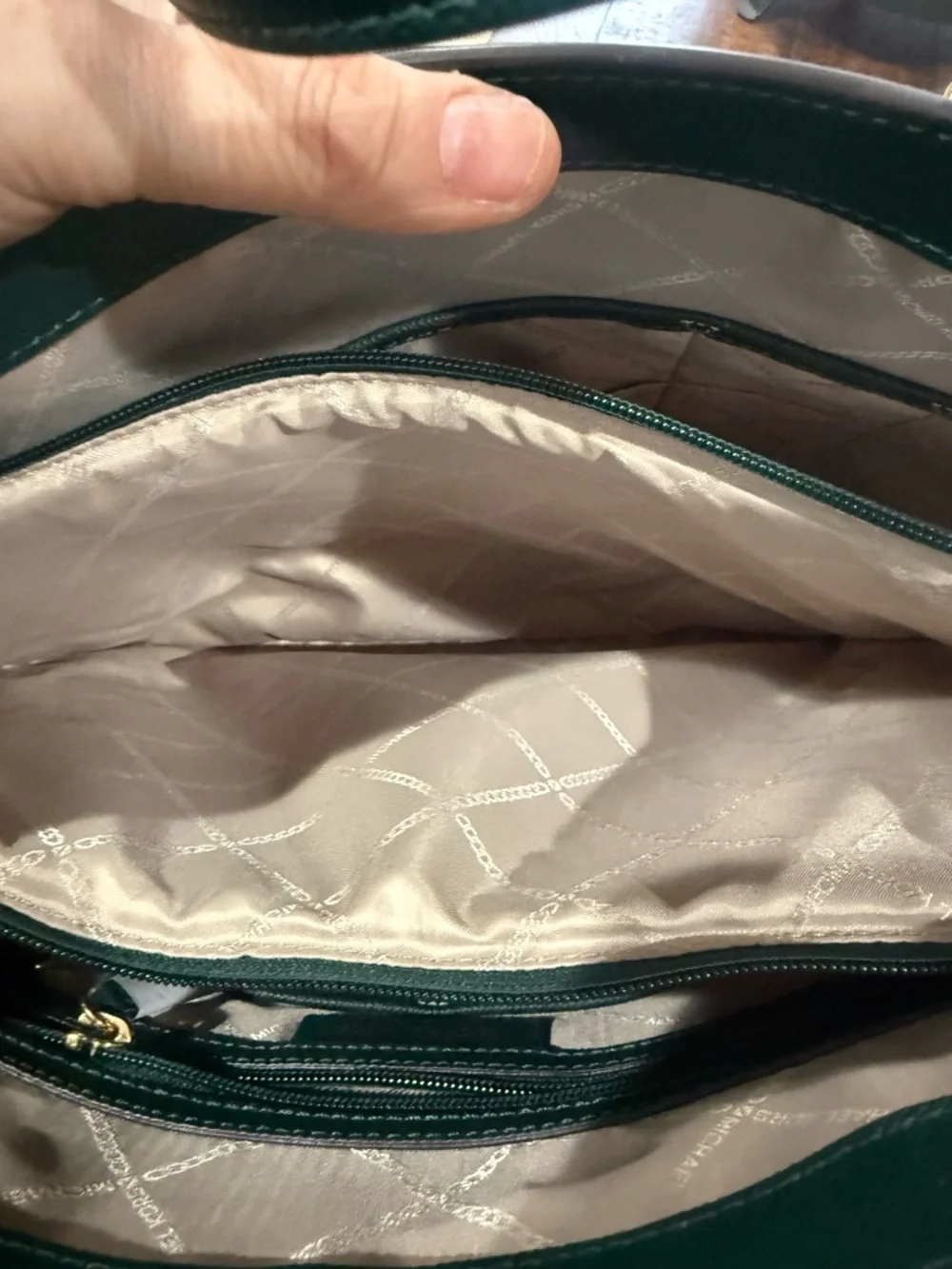 Michael Kors Green Leather Tote Bag